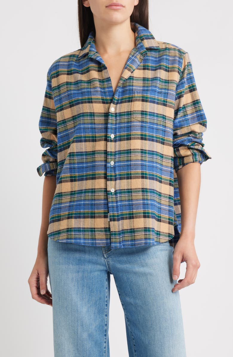 Frank & Eileen Plaid Relaxed Fit Cotton Button-Up Shirt, Main, color, Brown Green White Plaid