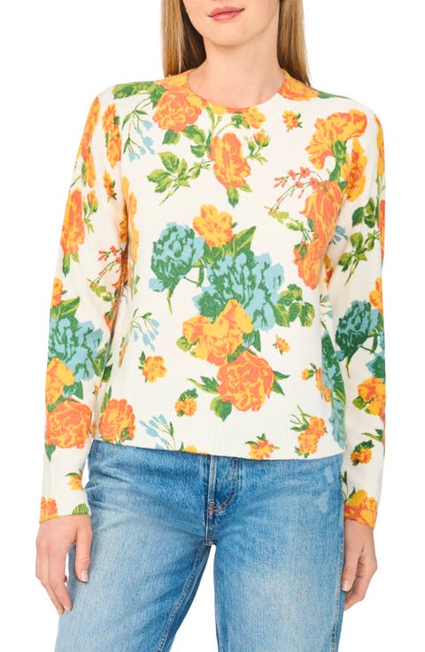 Floral Crewneck Sweater