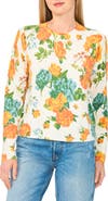 CeCe Floral Crewneck Sweater