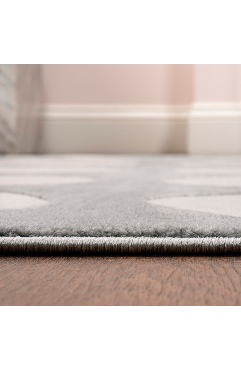 JONATHAN Y Adrian Modern Geometric Circle Dot High-Low Area Rug, Alternate, color, Light Gray/Cream