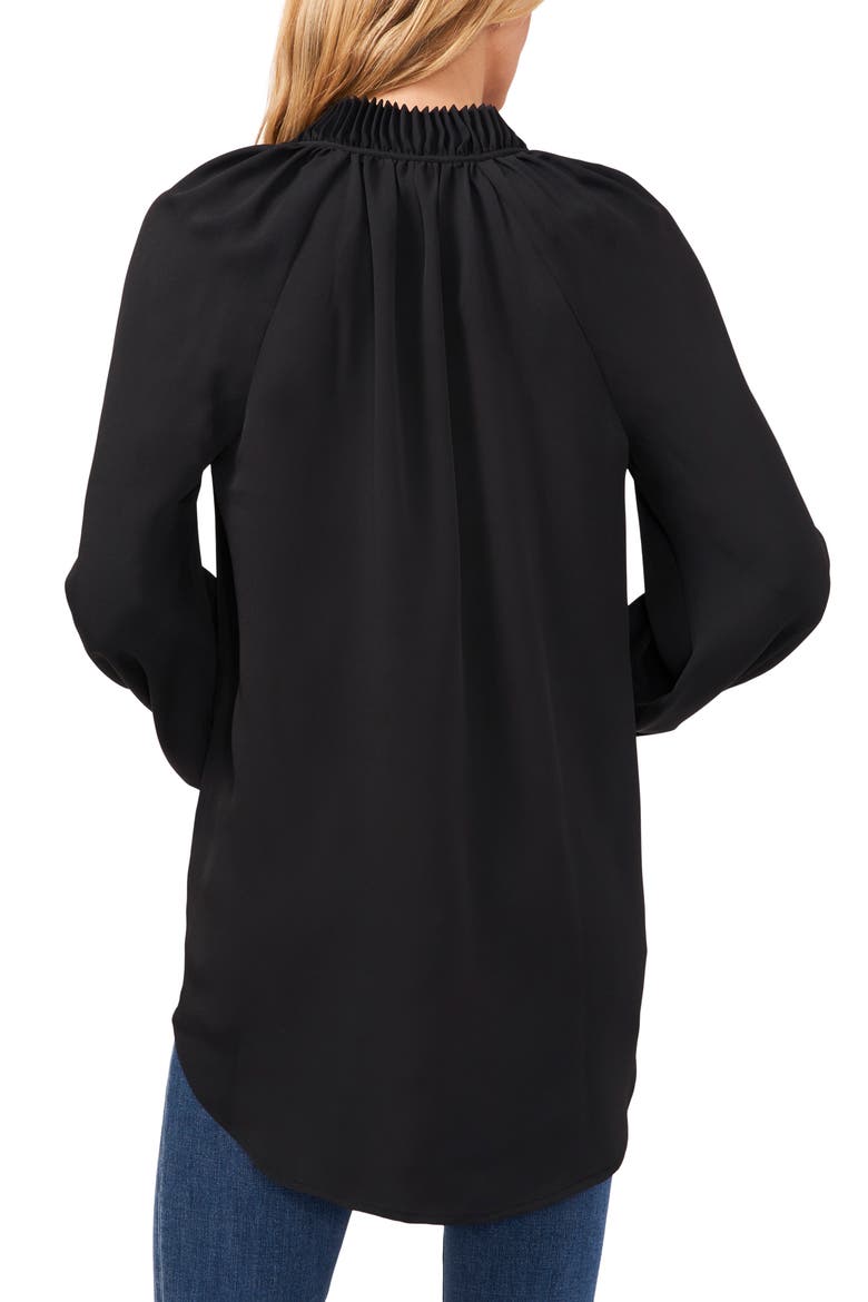Tie Neck Blouse, Alternate, color, RICH BLACK
