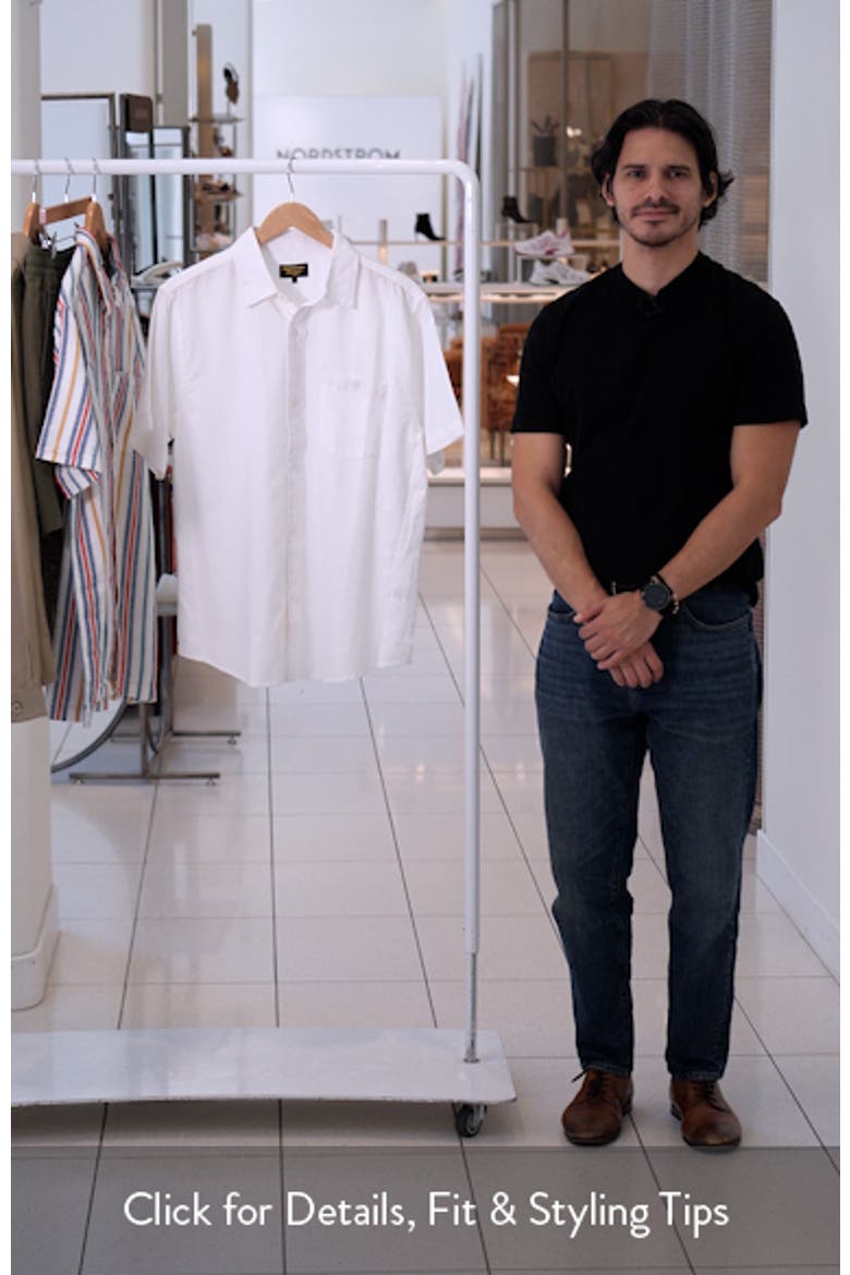 Caldera Stripe Jacquard Short Sleeve Button-Up Shirt video