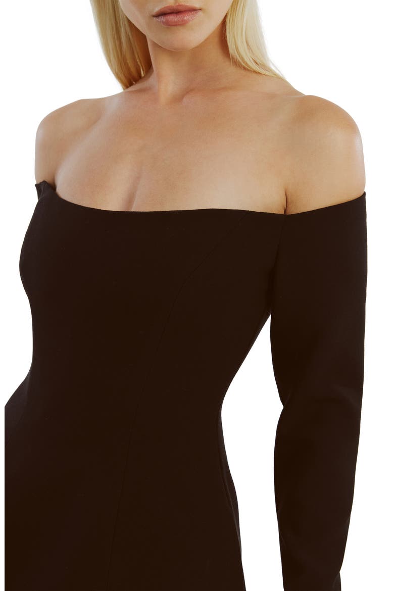 Nadene Hourglass Minidress, Alternate, color, BLACK
