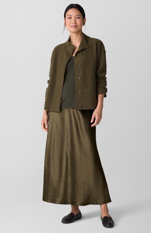Eileen Fisher Boiled Wool Jacket In Multi