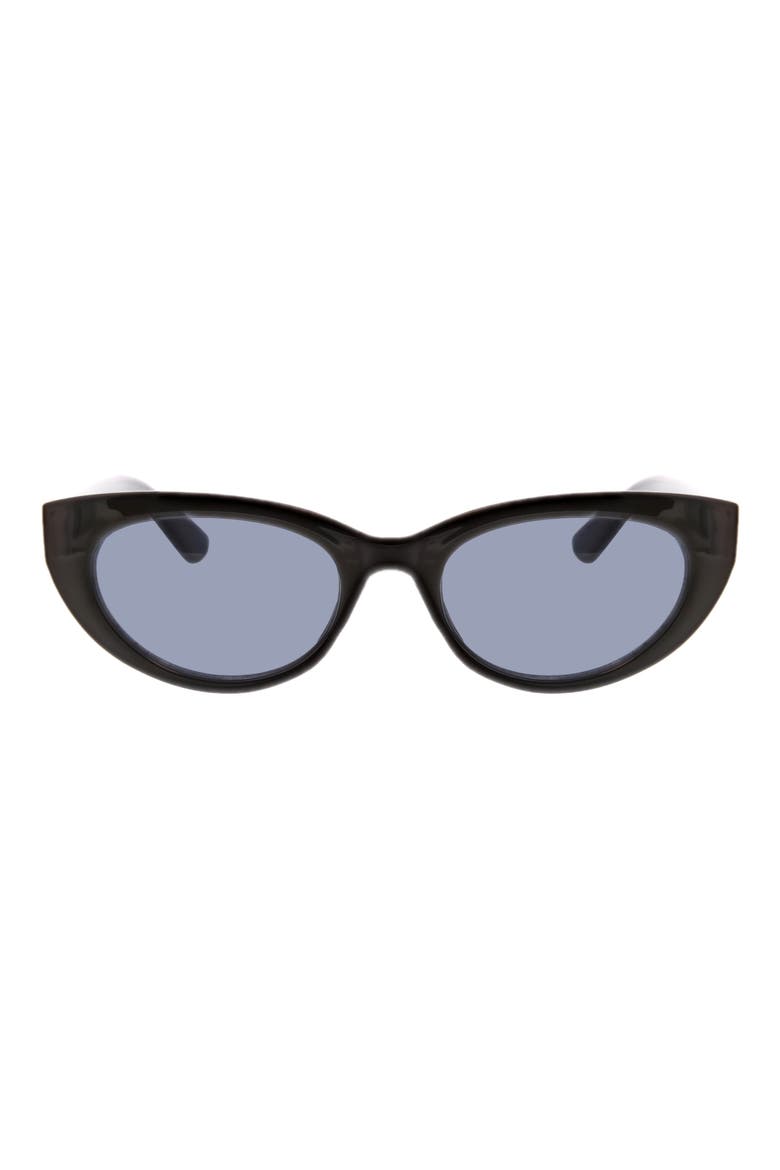 54mm Cat Eye Sunglasses, Main, color, BLACK