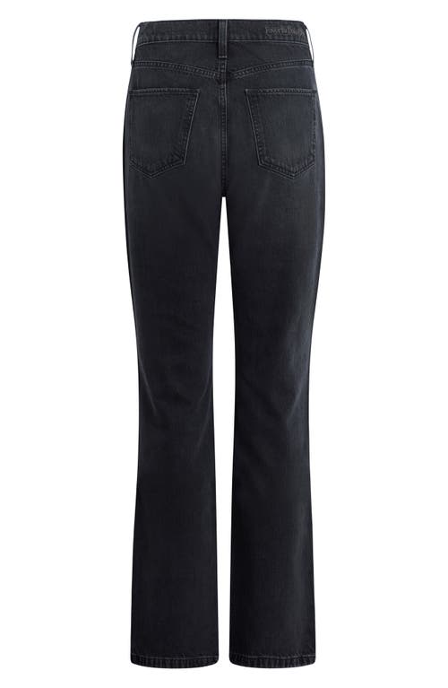 Favorite Daughter The Valentina Super High Waist Mini Bootcut Jeans In Black