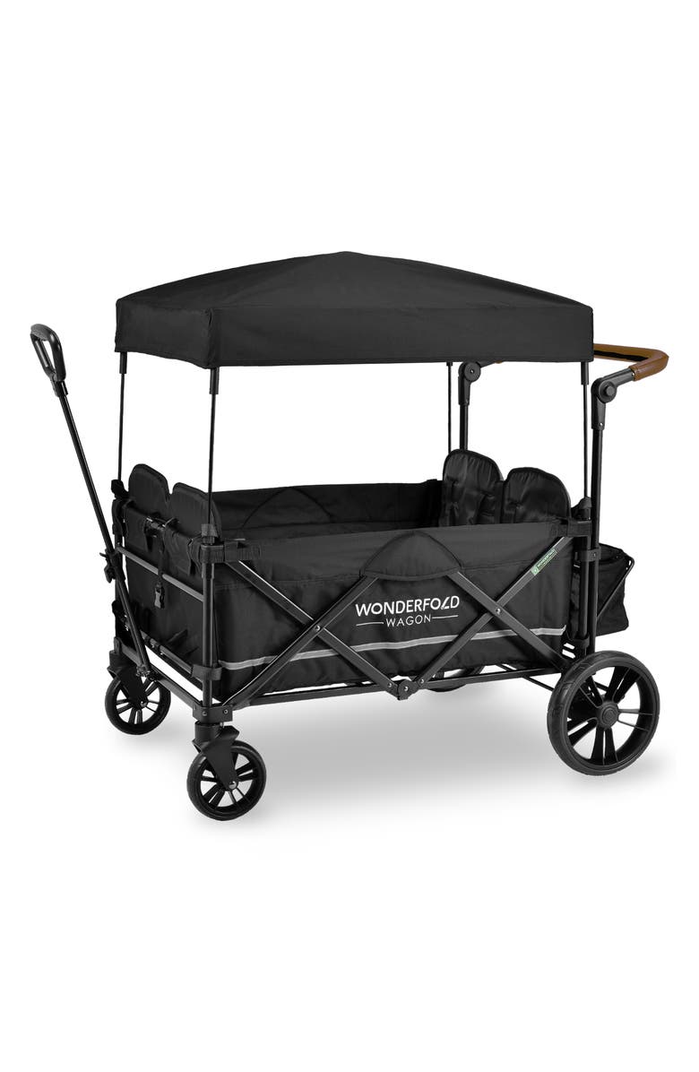 WonderFold Wagon Push/Pull Quad Stroller Wagon - Black, Main, color, Black