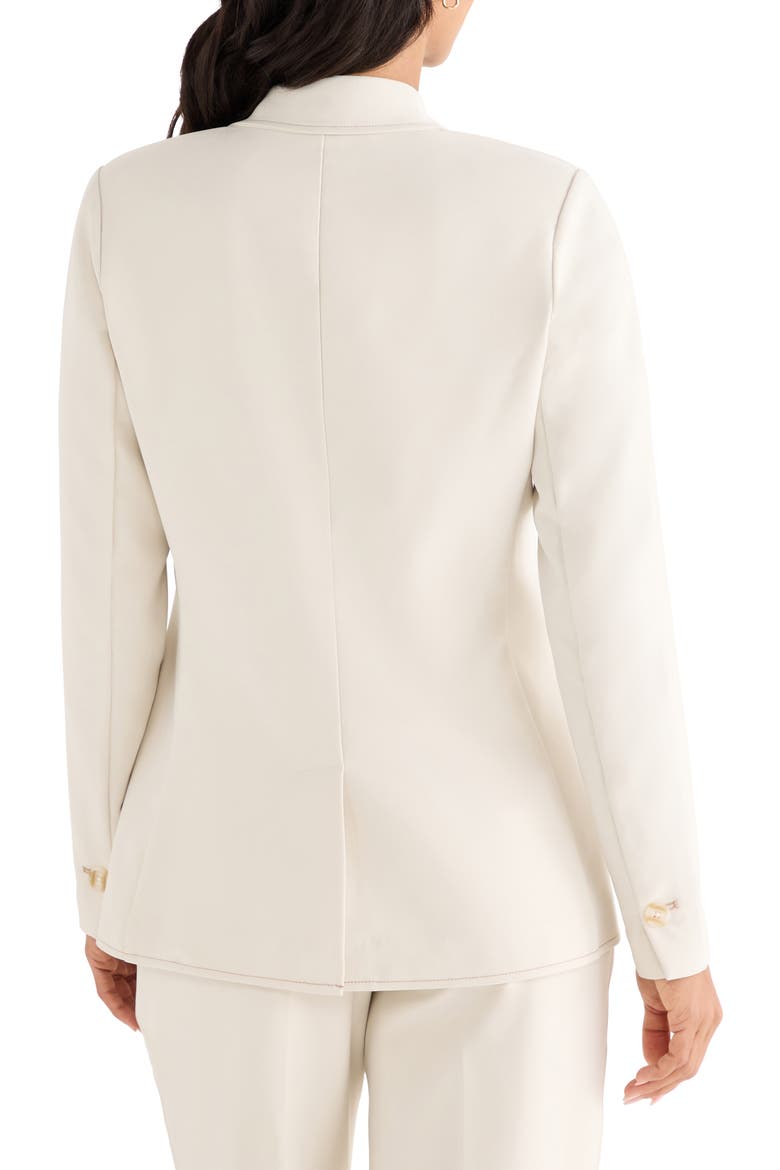 Topstitch Detail Stretch Blazer, Alternate, color, COCONUT