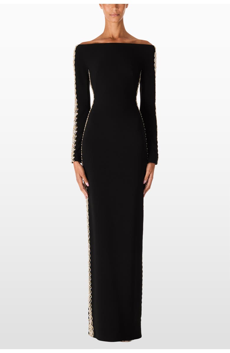 Jenny Packham Charisma Dress, Alternate, color, Liquorice