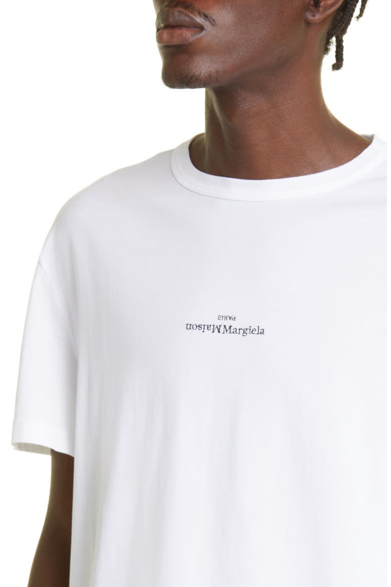 Upside Down Cotton Logo T-Shirt, Alternate, color, WHITE X BLACK