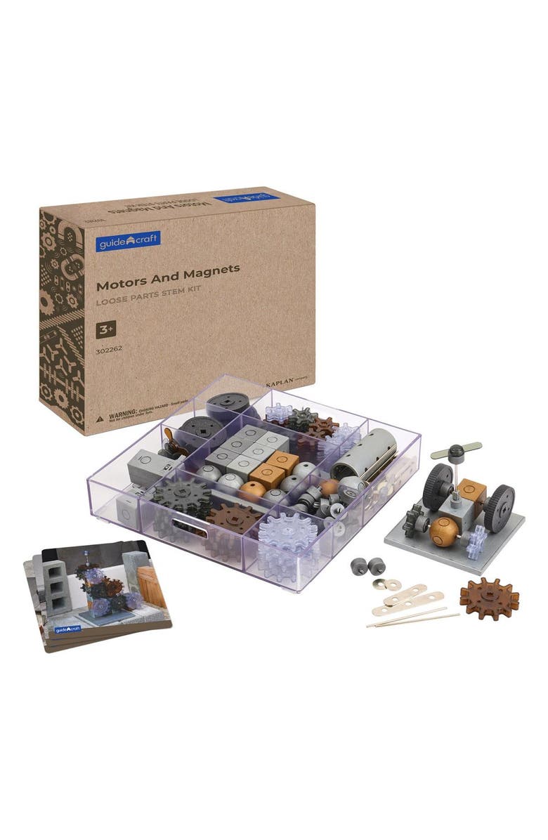 Kaplan Early Learning Company Motors and Magnets Loose Parts STEM Kit - 178 Pieces, Main, color, Multicolored