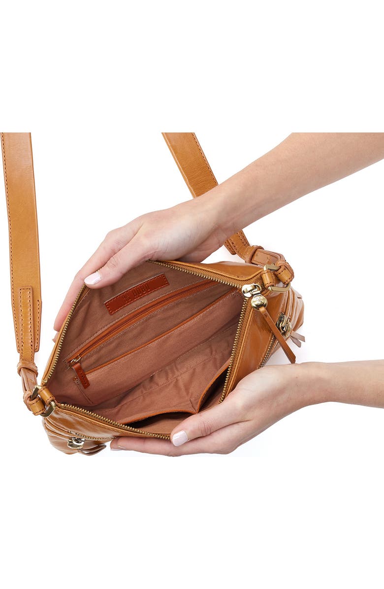 HOBO Billie Leather Crossbody Bag, Alternate, color, Natural