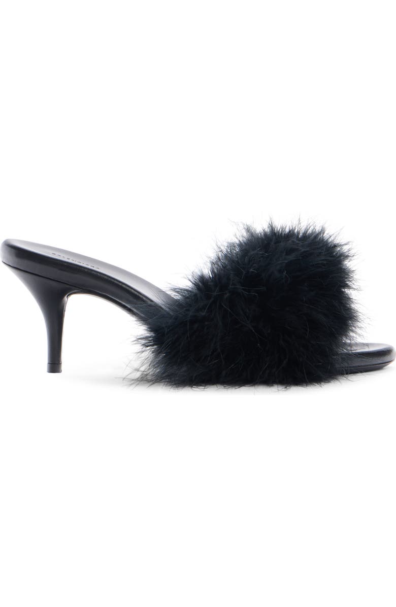 Balenciaga Boudoir Feather Slide Sandal, Alternate, color,