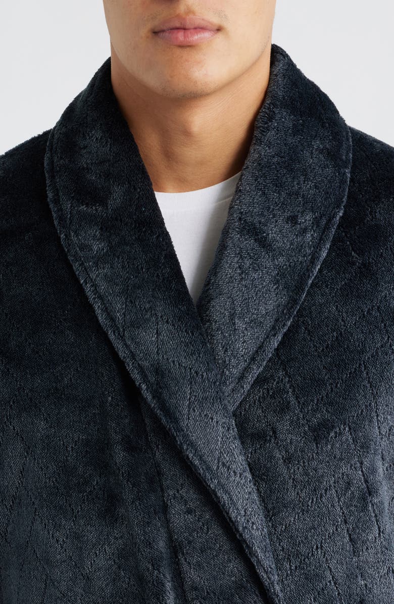 Daniel Buchler Diamond Jacquard Robe, Alternate, color, Black