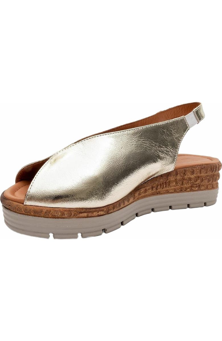 Forever & Always Shoes Blom Leather Platform Sandal, Alternate, color, Gold Leather