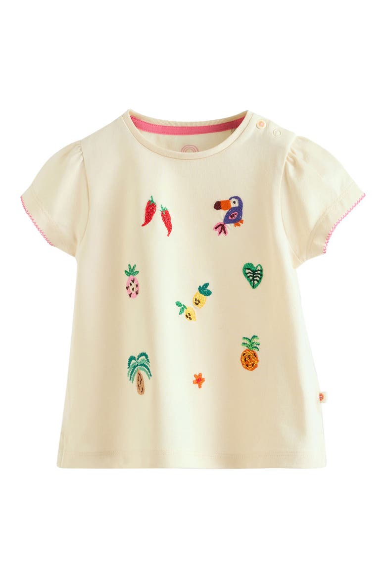 Embroidered Tropical Shirt & Shorts Set, Alternate, color, NEUTRAL