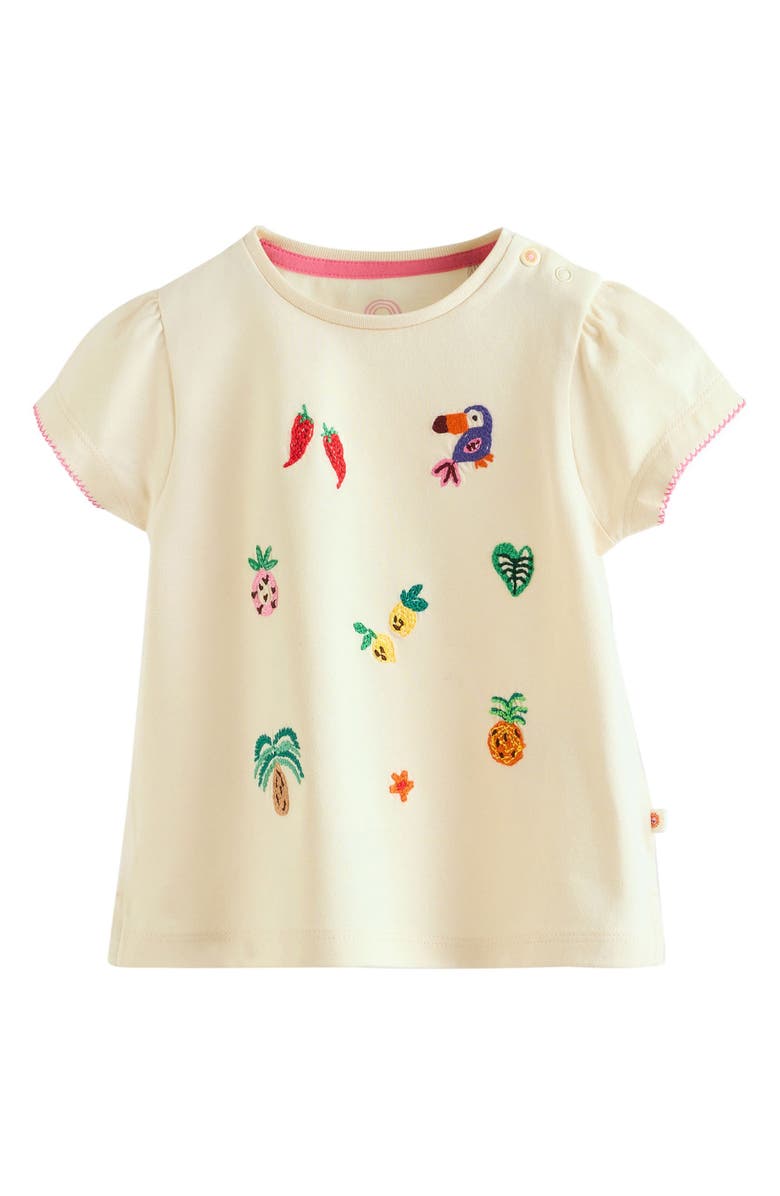 NEXT Embroidered Tropical Shirt & Shorts Set, Alternate, color, Neutral