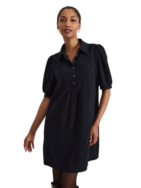 Claudia Button Swing Mini Dress