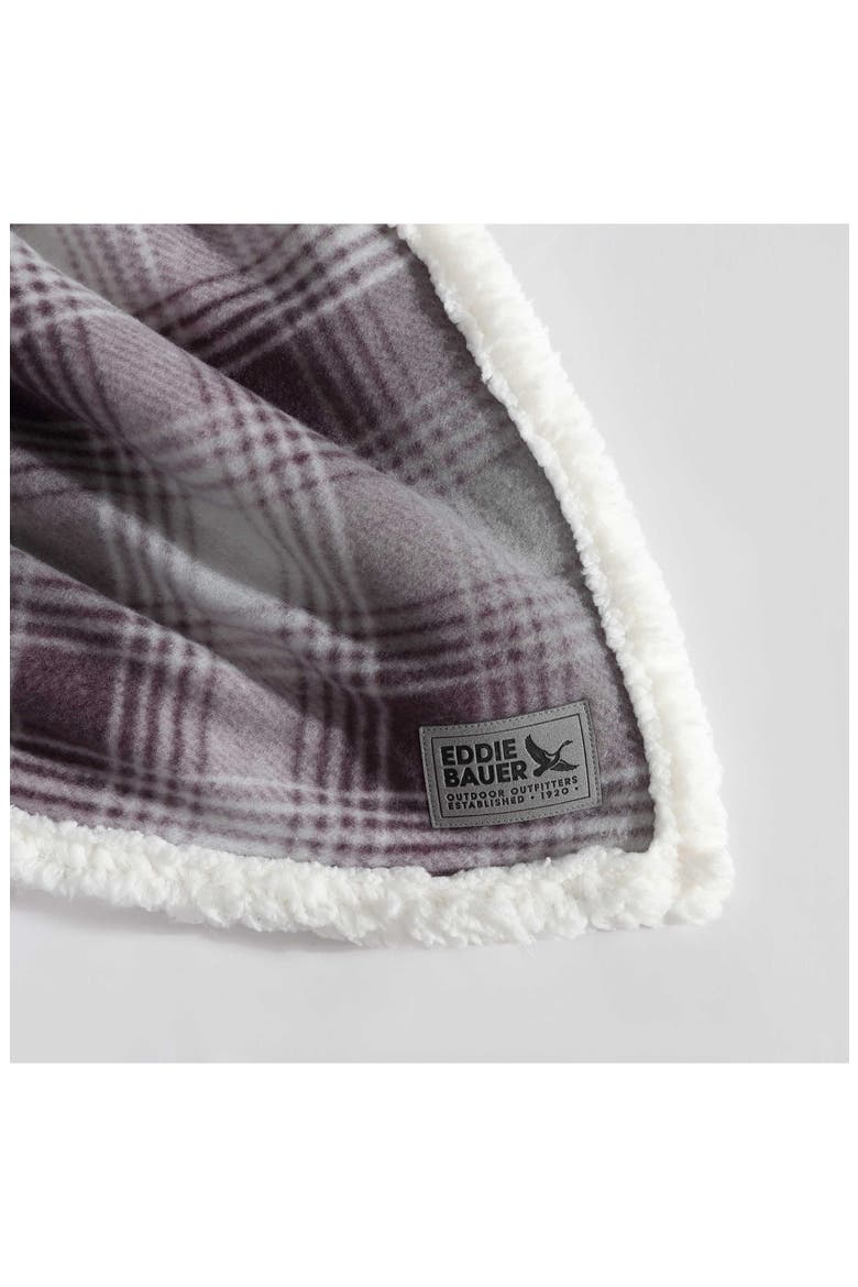 Nordic Plaid Throw Blanket, Alternate, color, DARK PURPLE
