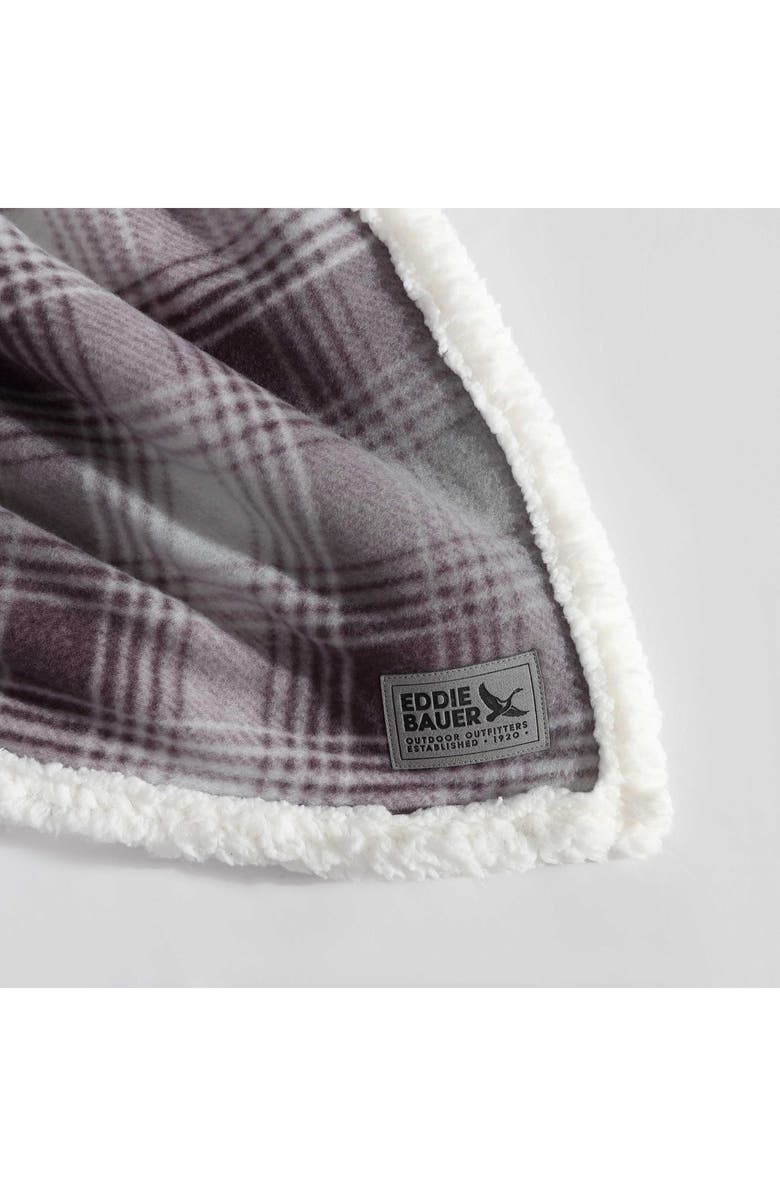 Eddie Bauer Nordic Plaid Throw Blanket, Alternate, color, Dark Purple