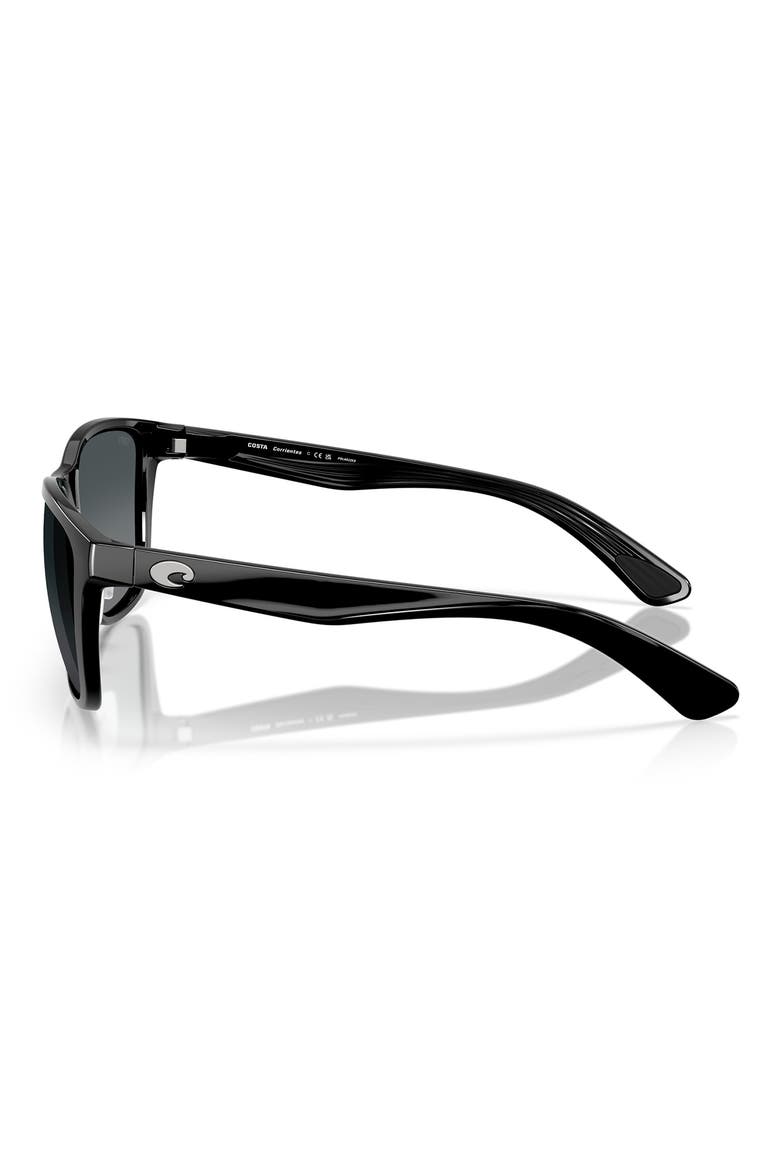 57mm Polarized Rectangular Sunglasses, Alternate, color, BLACK/ GRAY GRADIENT 580G