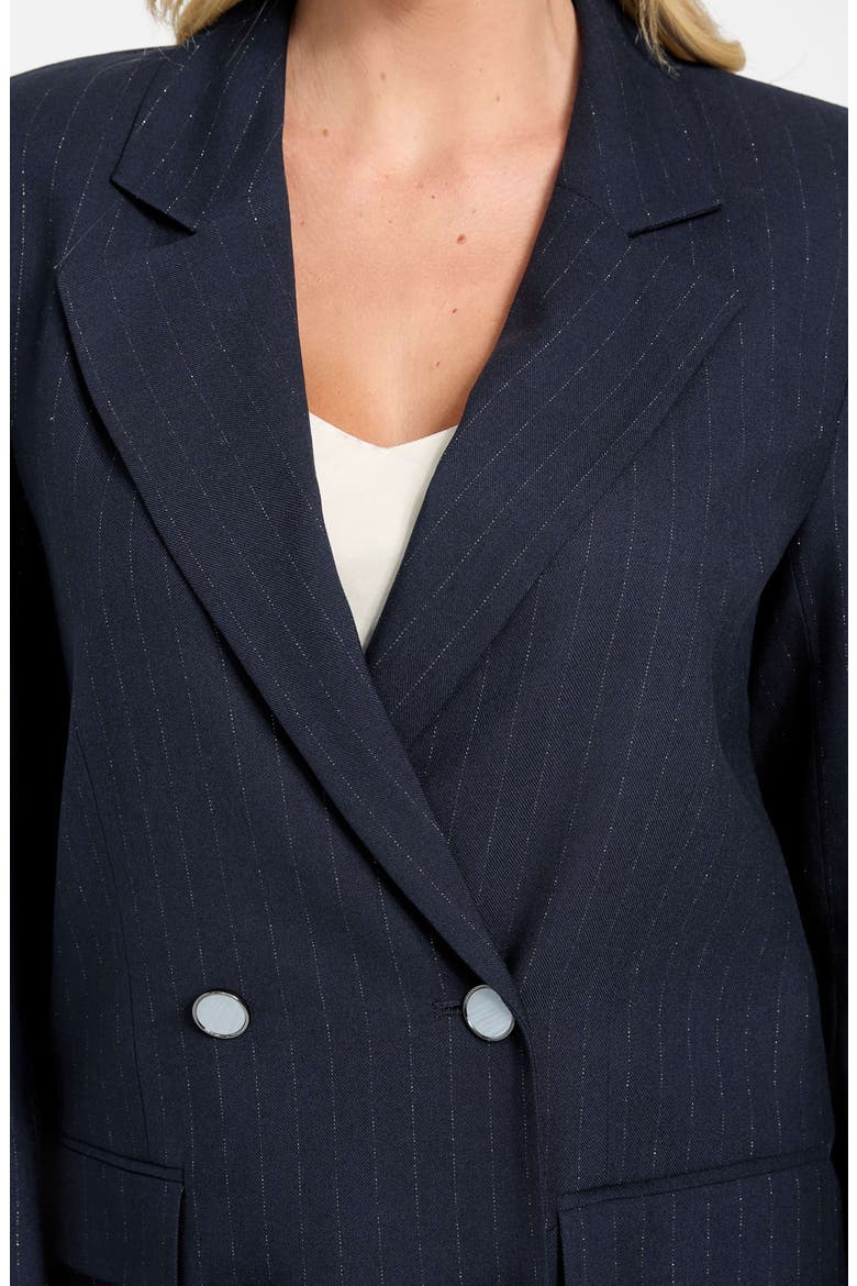 Zanita Double Breasted Blazer, Alternate, color, DARK BLUE