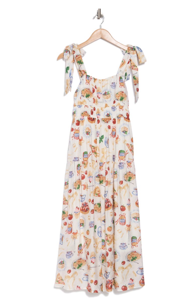 Blu Pepper Food Tiered Midi Sundress, Alternate, color,