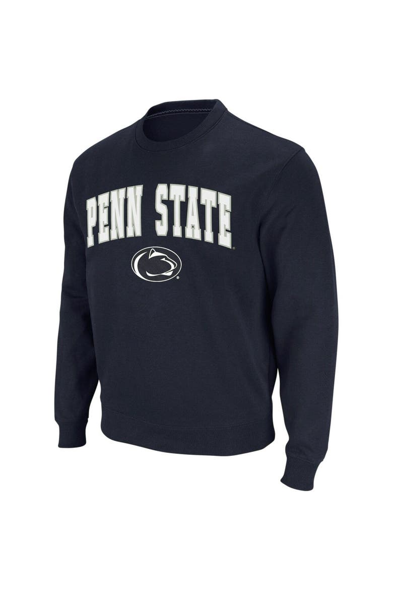 Men's Colosseum Navy Penn State Nittany Lions Arch & Logo Crew Neck Sweatshirt, Alternate, color, Navy