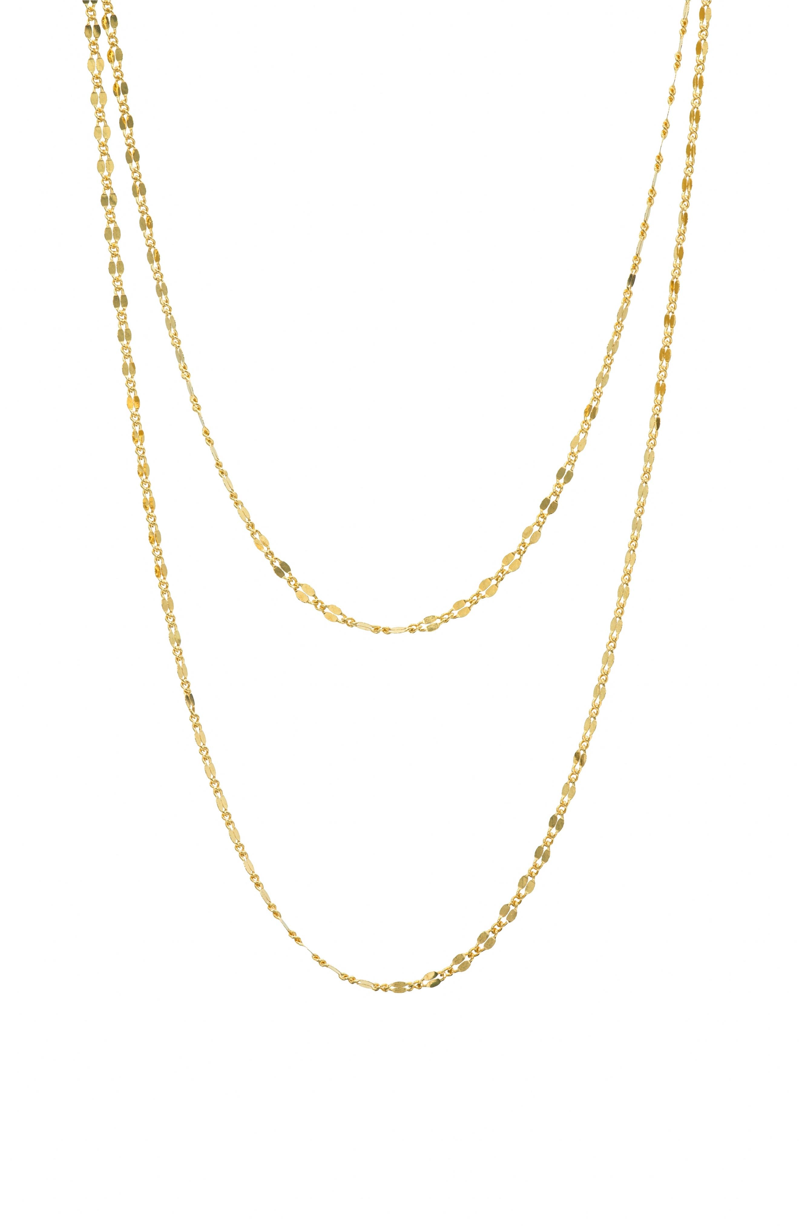 ALBISIA Muse Double Chain Necklace in 14K Gold Filled 