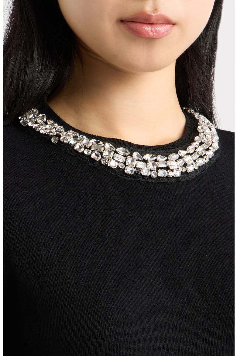 Rhinestone Embellished Sweater, Alternate, color, ANNE BLACK