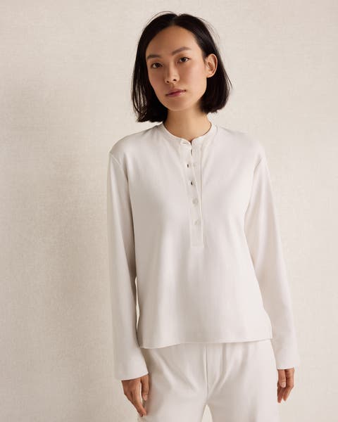 Organic Cotton Interlock Henley Tee
