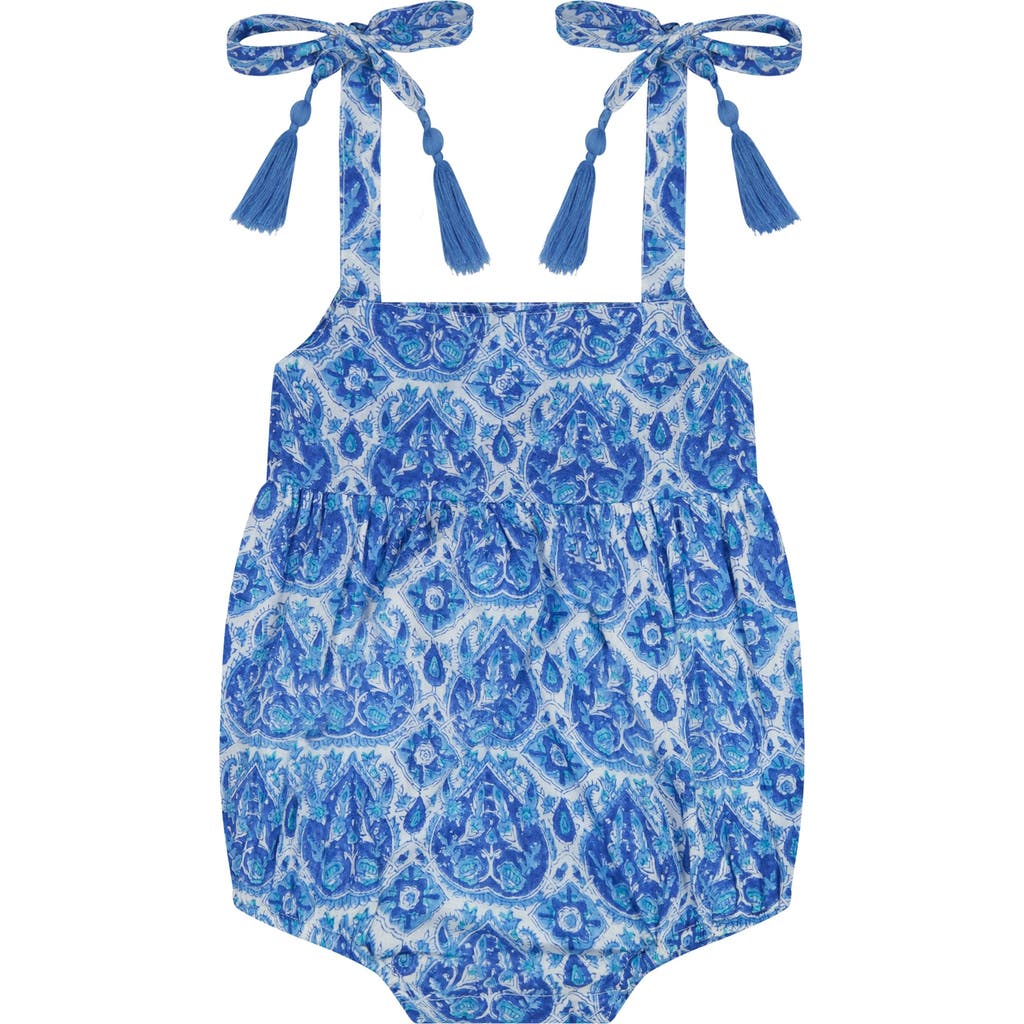 Mer St. Barth Zoe Baby Romper Blue Paisley