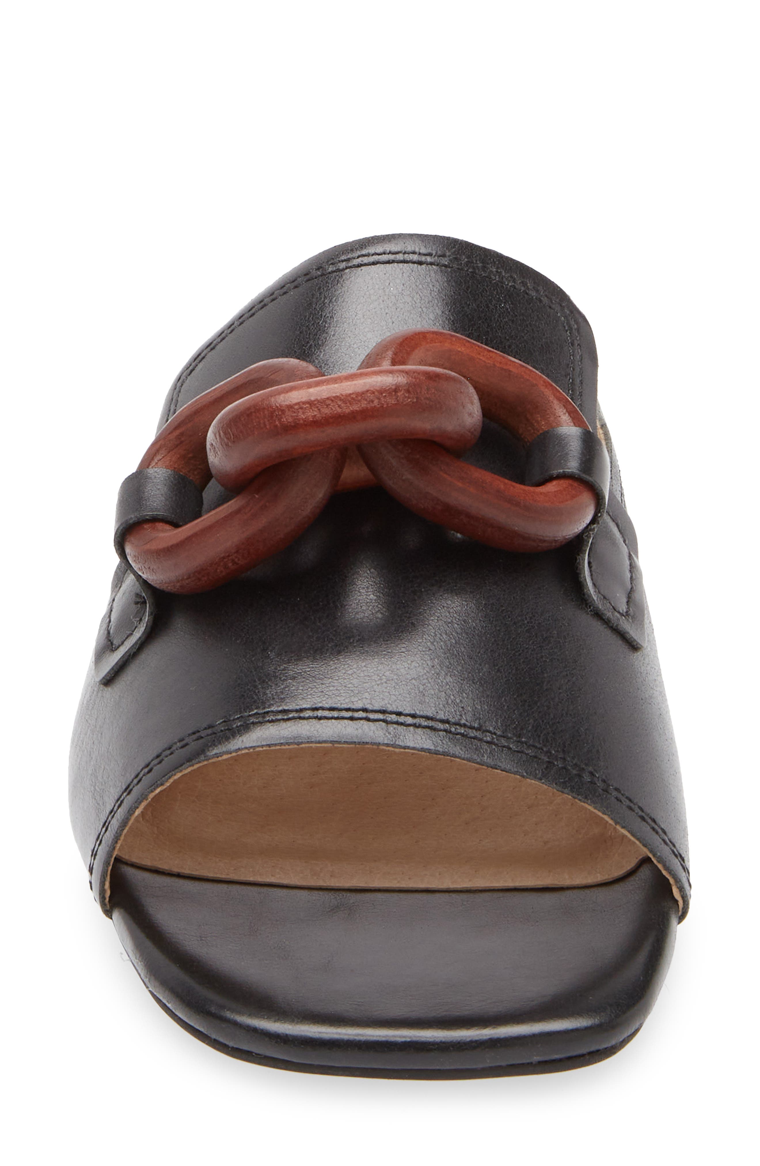 Chocolat Blu Bell Slide Sandal, Alternate, color, Black Leather
