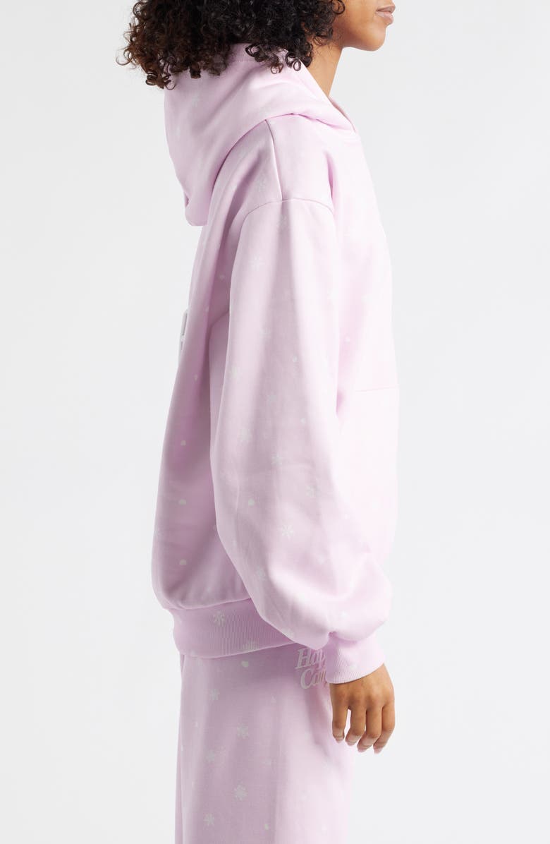 HAPPY CAMP3R Snow Angel Graphic Hoodie, Alternate, color, Light Pink