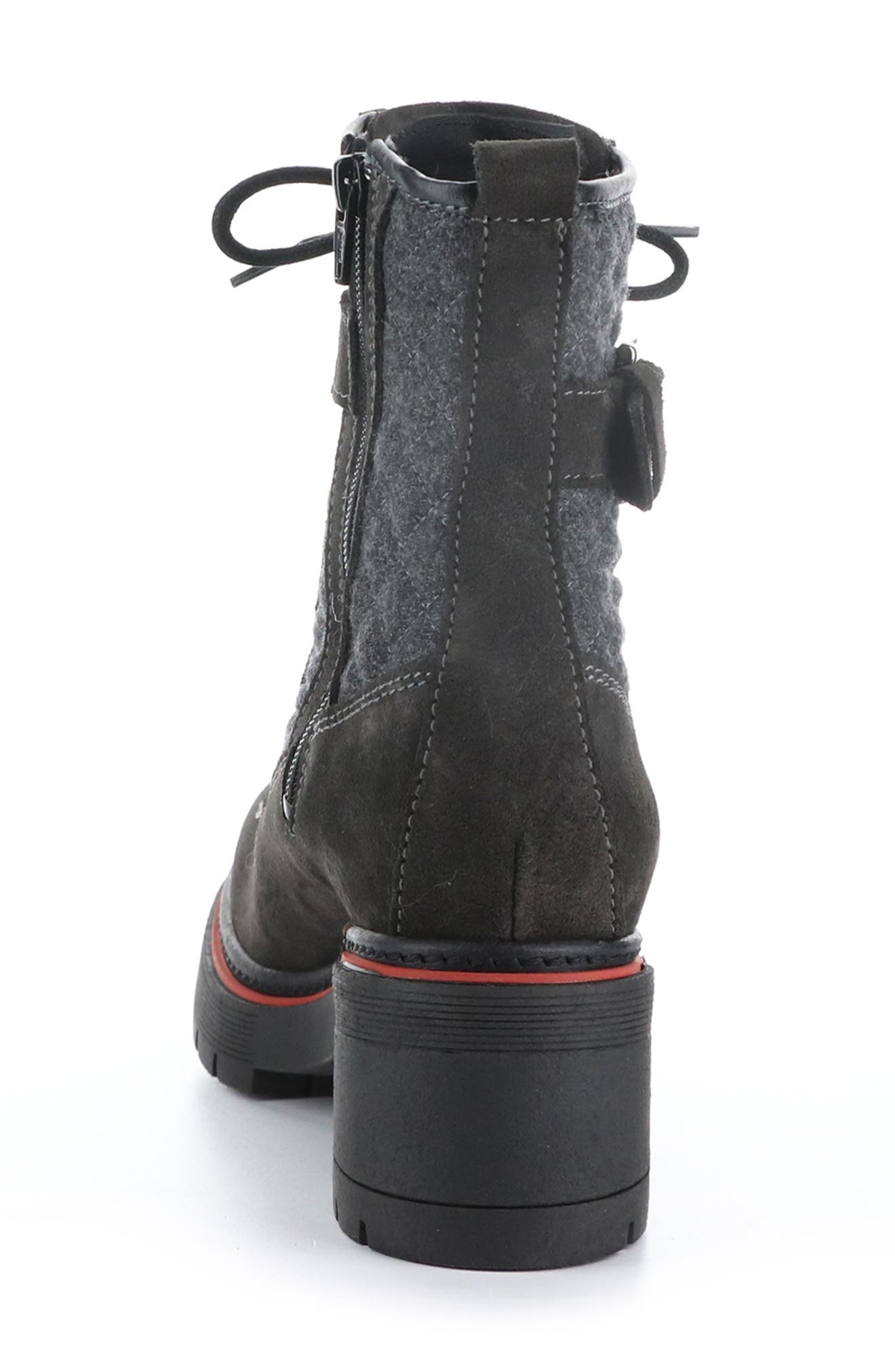 Bos. & Co. Zing Waterproof Combat Boot, Alternate, color, Grey Suede/Flannel