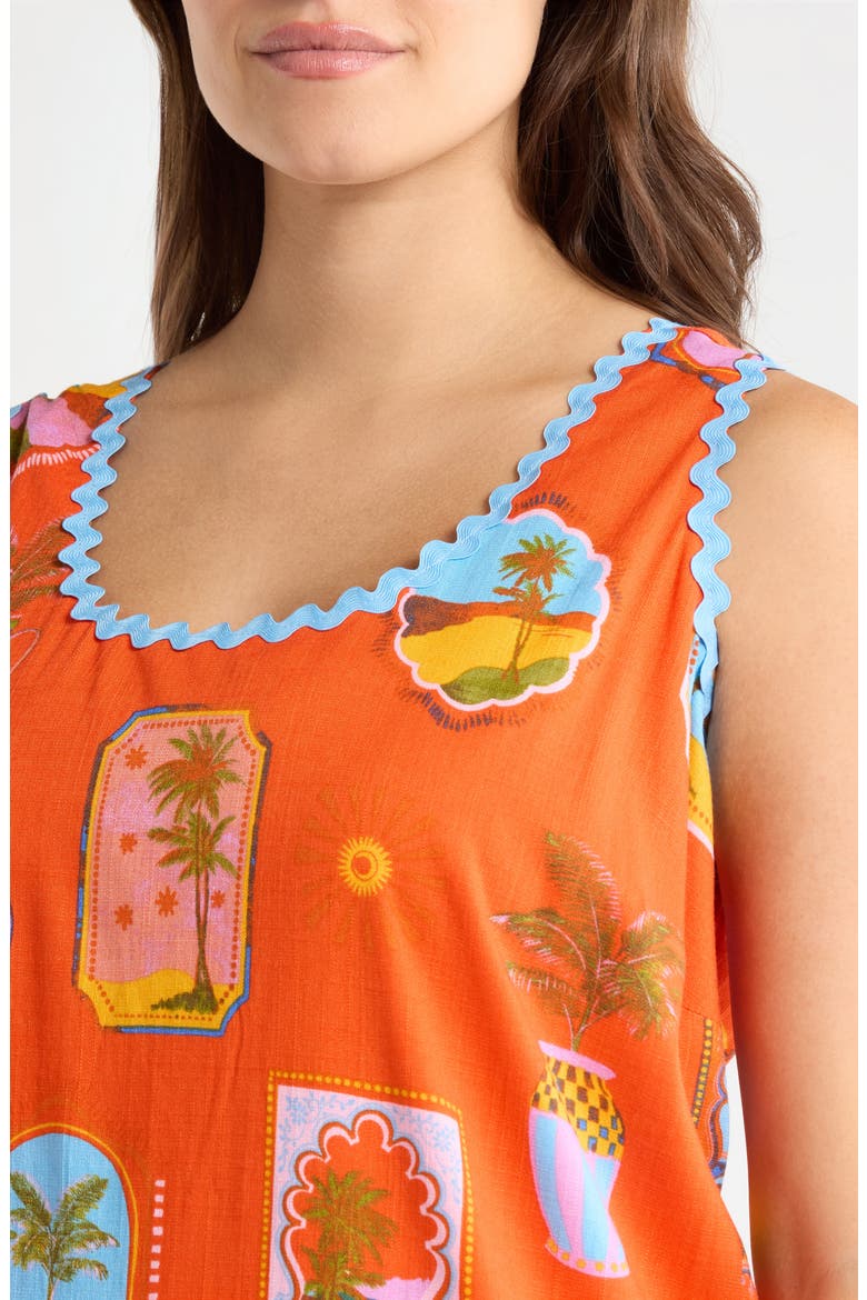 Maury Postcard Auriel Shift Minidress, Alternate, color, RED PINK MULTI