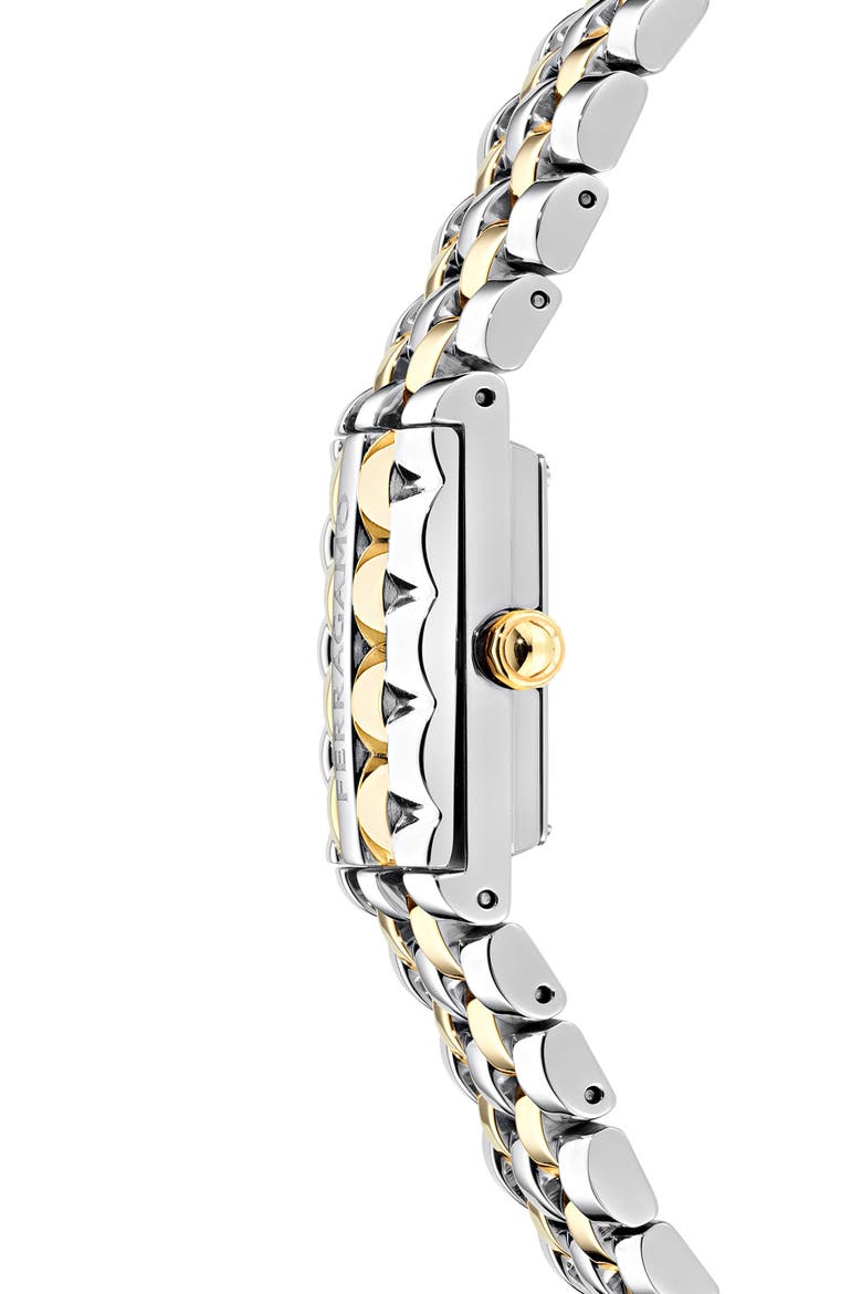 Secret Bracelet Watch, 18.5mm x 30mm, Alternate, color, IP TWO TONE/ GREEN