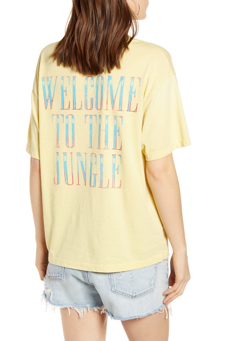 Guns N' Roses Welcome to the Jungle Graphic Tee, Alternate, color, LEMON