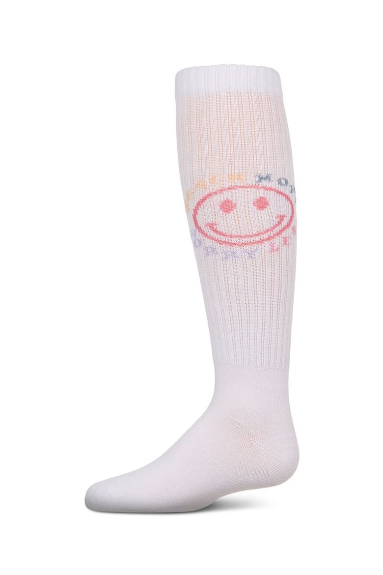 Ribbed Beach More, Worry Less Knee Sock, Main, color, White