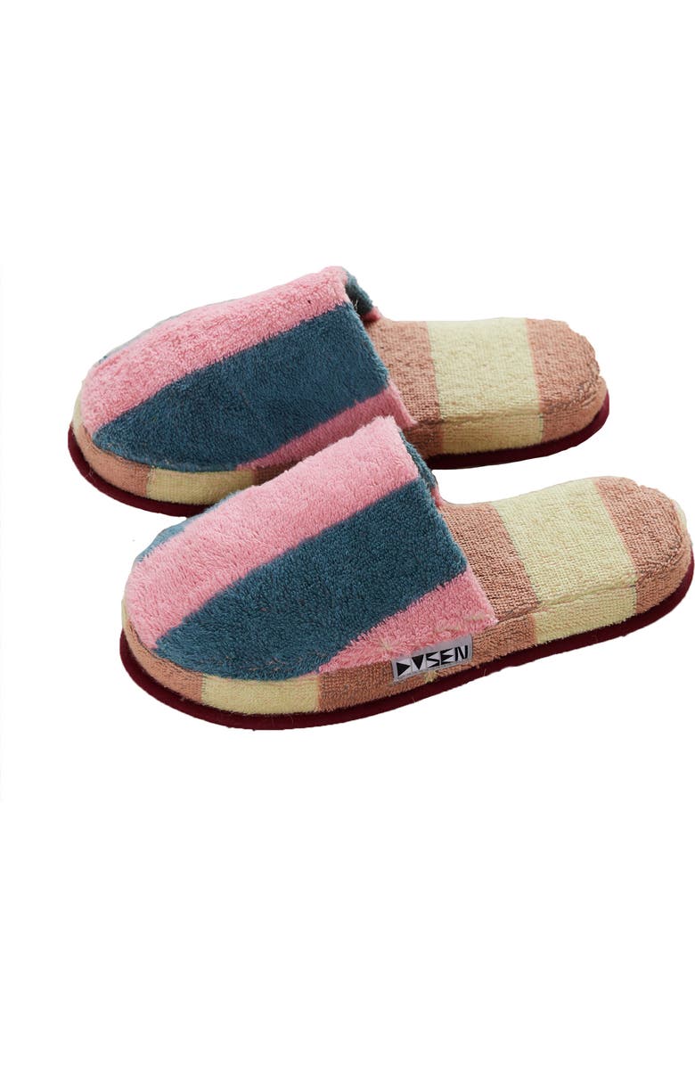 Dusen Dusen Martine Stripe Terry Slipper, Main, color,