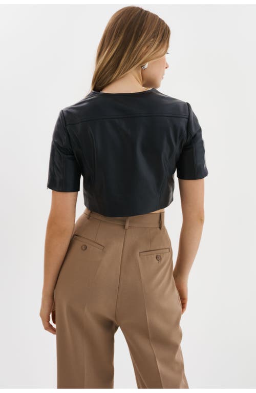 Lamarque Kirsi Ch | Cropped Biker Jacket In Black