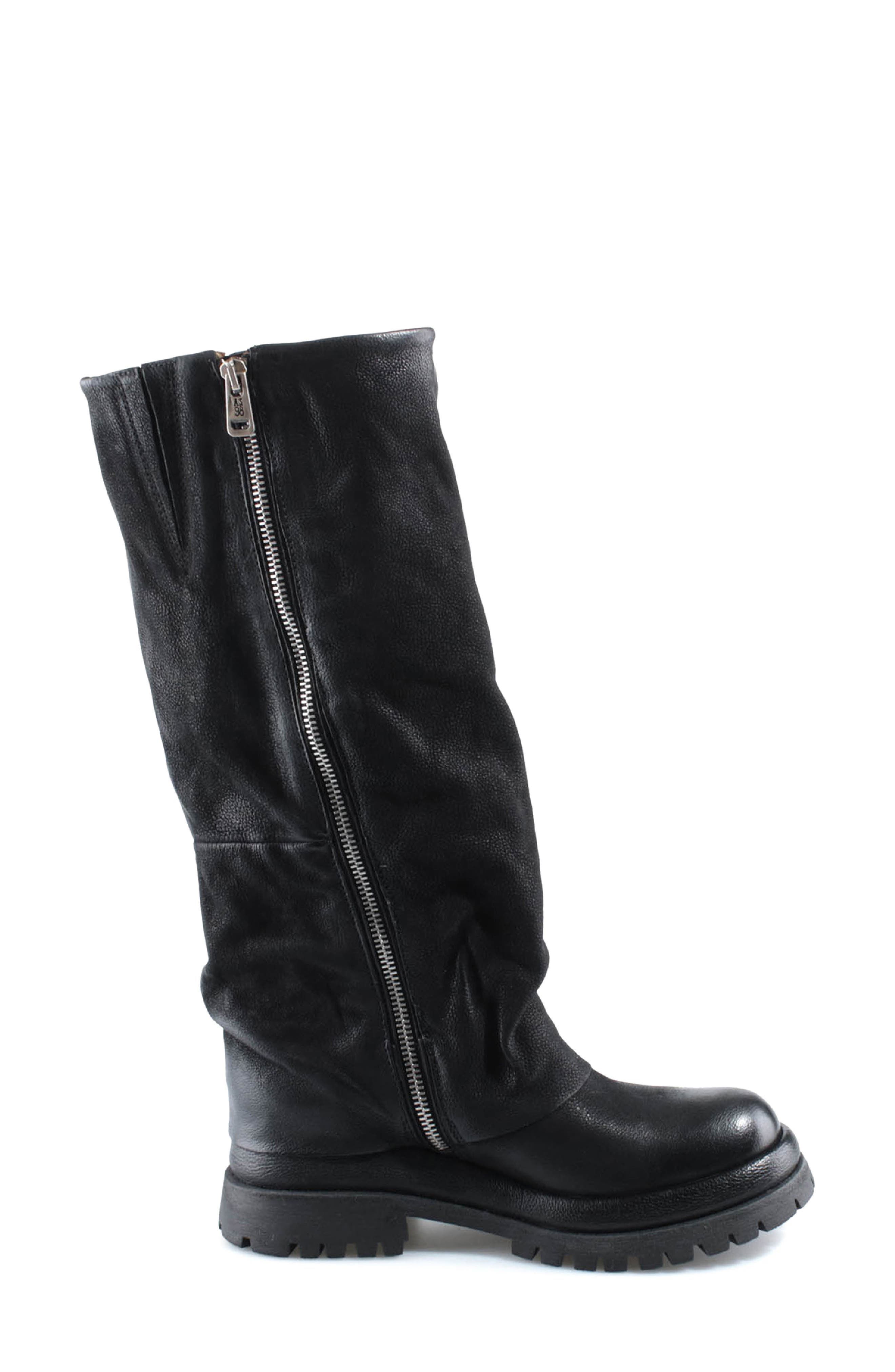Doson Leather Knee High Boot, Alternate, color, BLACK