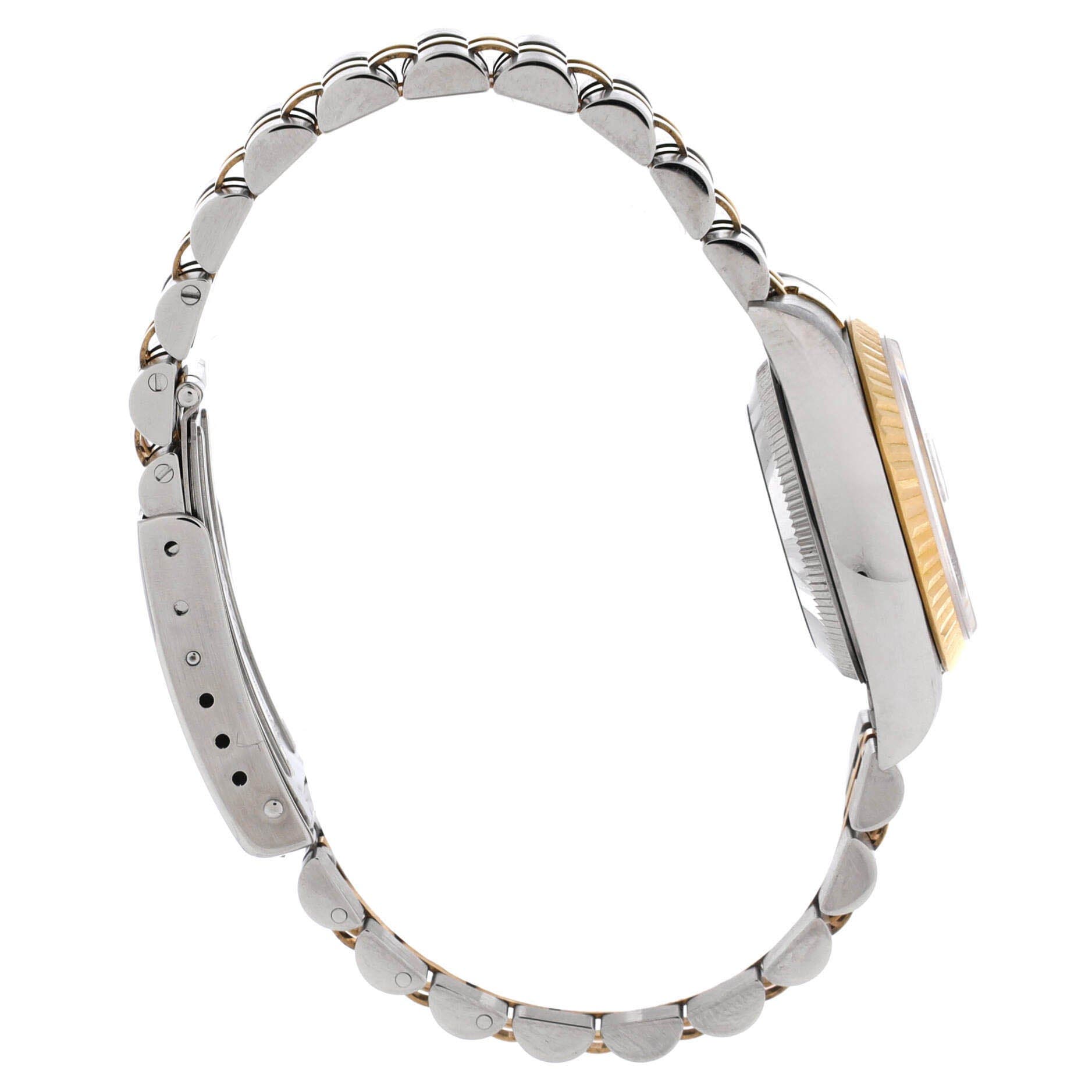 Oyster Perpetual Datejust Automatic Watch Stainless Steel and Yellow Gold with Diamond Markers 26, Alternate, color, Metallic Silver