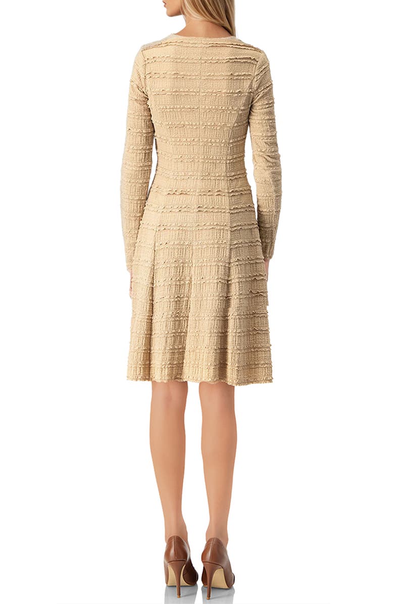 IVONNE Knitted Dress with Long Sleeves, Alternate, color, Lightbrown