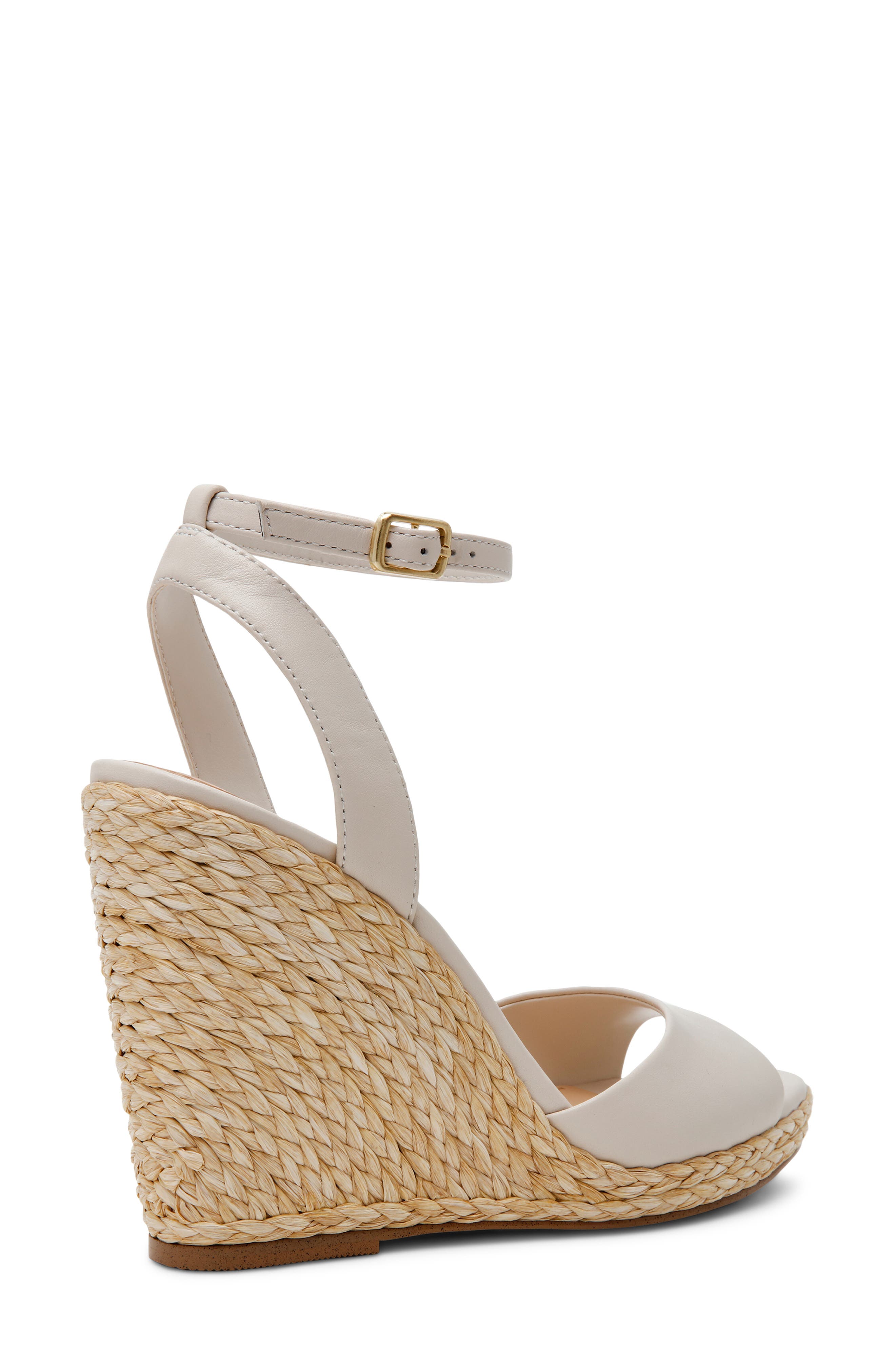 Devin Ankle Strap Wedge Sandal, Alternate, color, BONE LEATHER