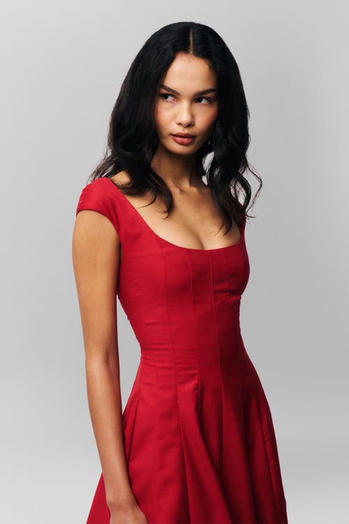 Guizio Leila Dress In Red Love
