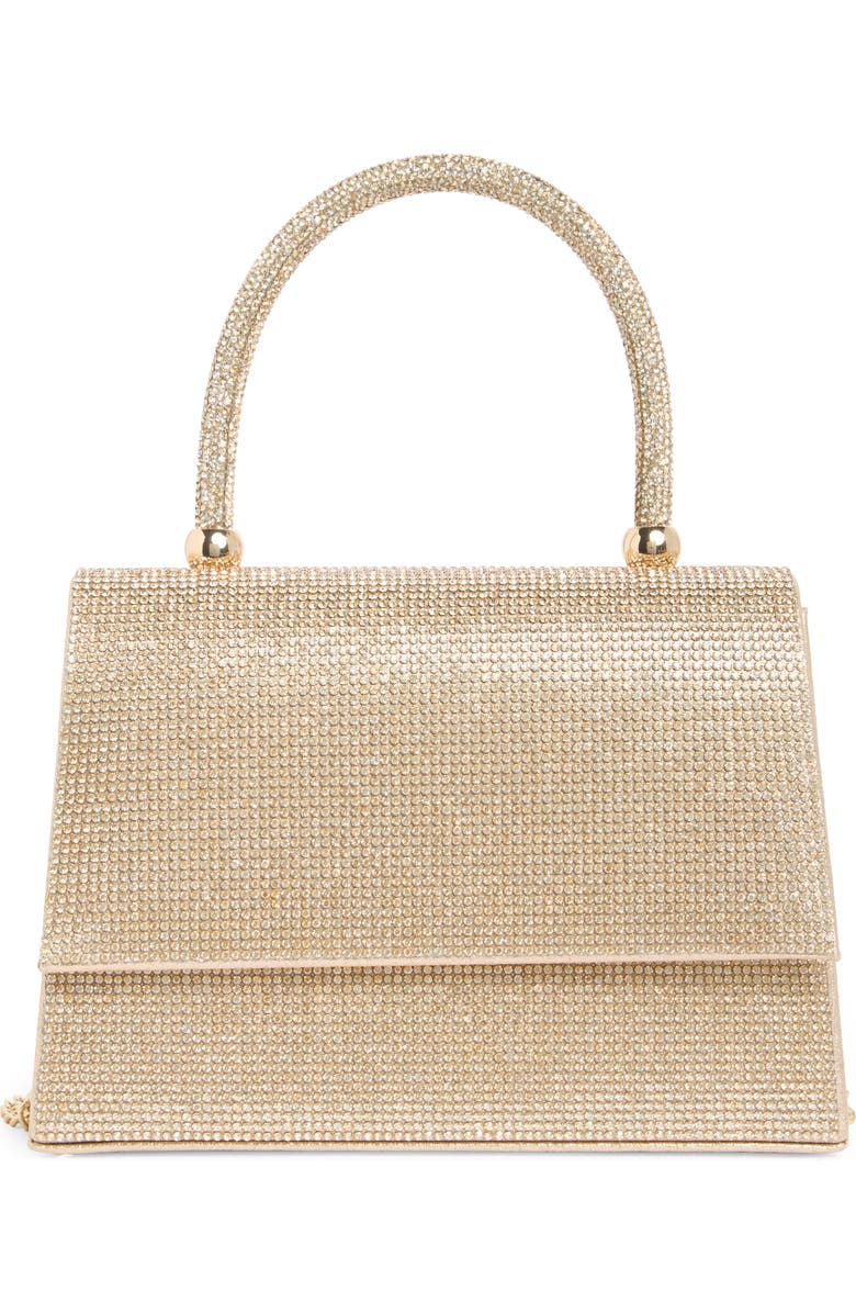 ALESSIA BIANCHI Pavé Crystal Clutch, Main, color, Champagne Gold