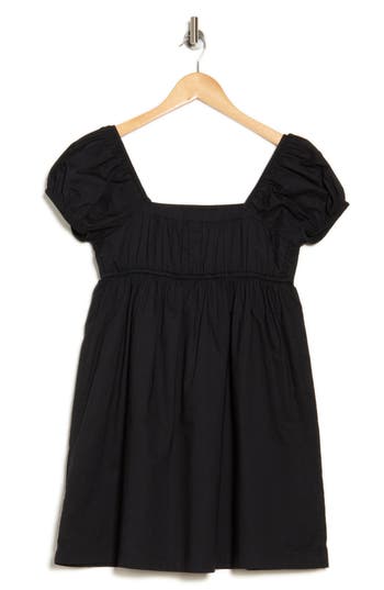 Abound Floral Babydoll Dress In Black