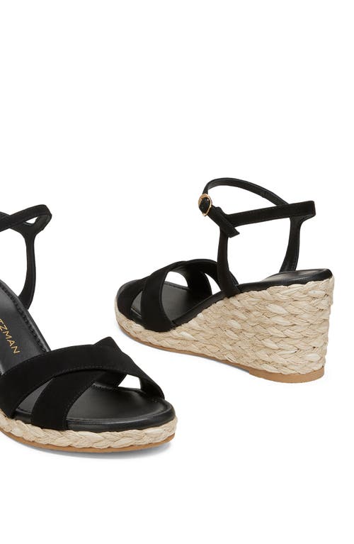Stuart Weitzman Dayna Wedge Sandal In Black/natural