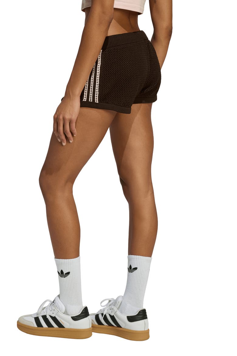 Open Knit Shorts, Alternate, color, AURORA COFFEE/